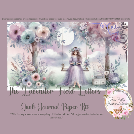 The Lavender Field Letters – Printed Journal Paper Kit