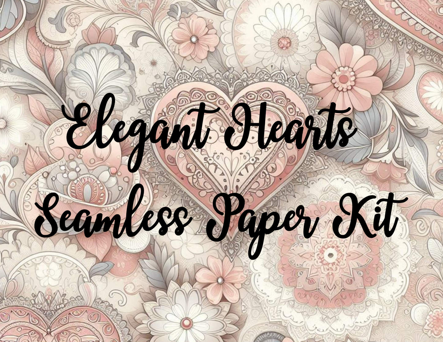 Elegant Hearts – Digital Lace Paper Kit
