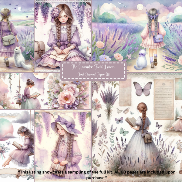 The Lavender Field Letters – Printed Journal Paper Kit