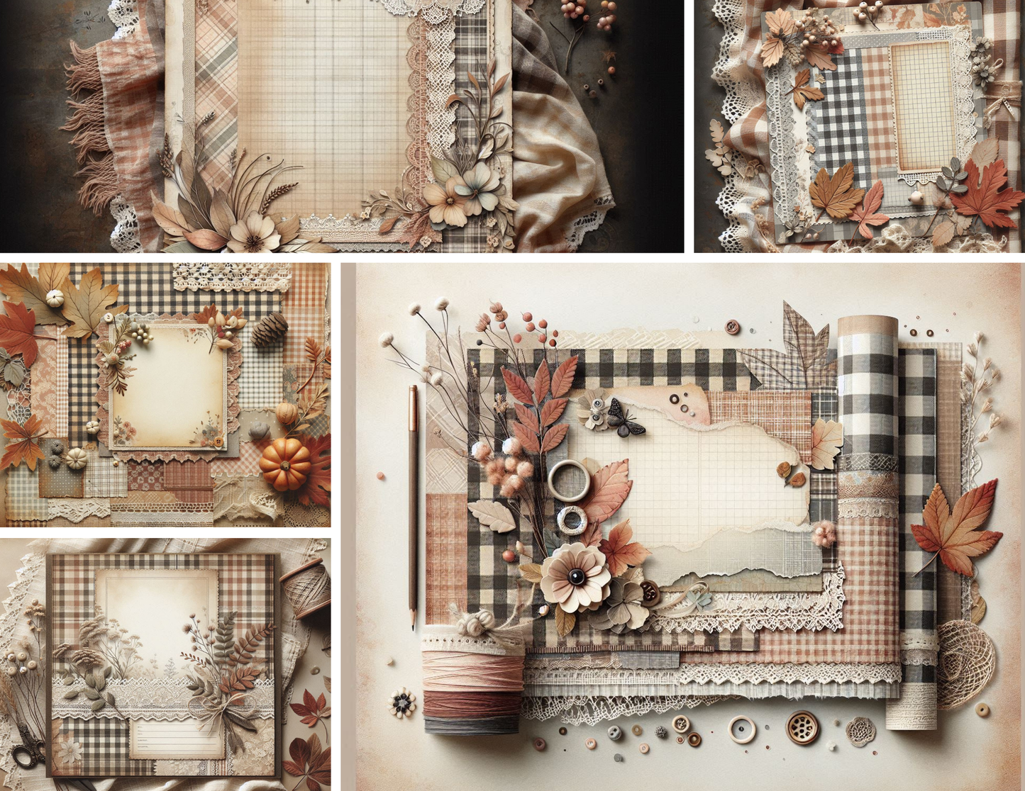 Harvest Threads – Printed Background Paper Kit
