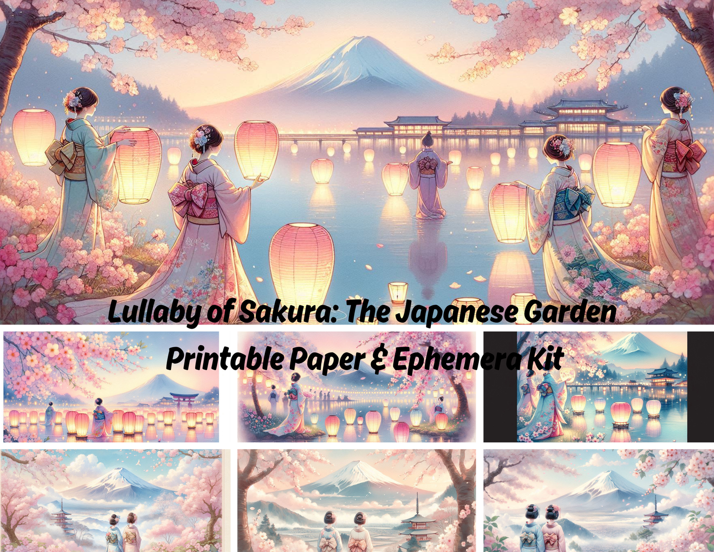 Lullaby of Sakura: The Japanese Garden– Printable Paper & Ephemera Kit