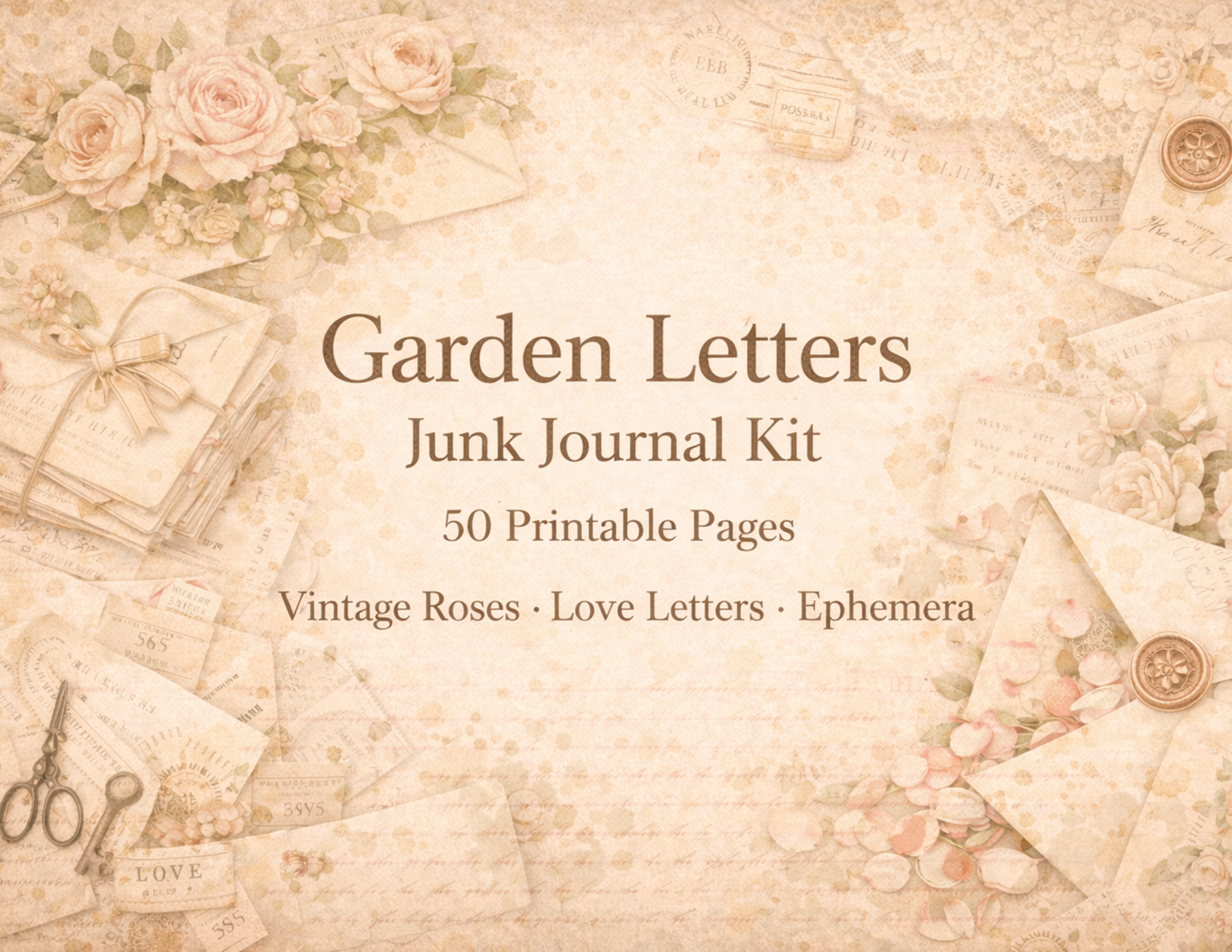 Garden Letters – A Romantic Floral Paper Kit from The Letters Collection