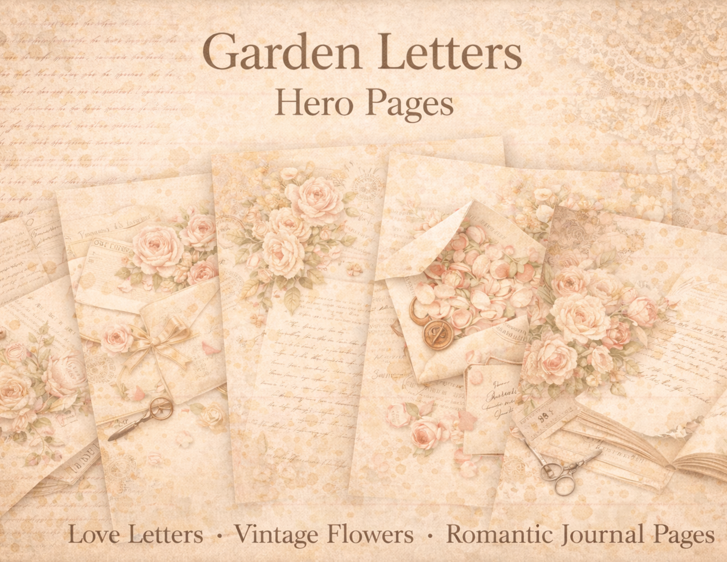 Garden Letters – A Romantic Floral Paper Kit from The Letters Collection