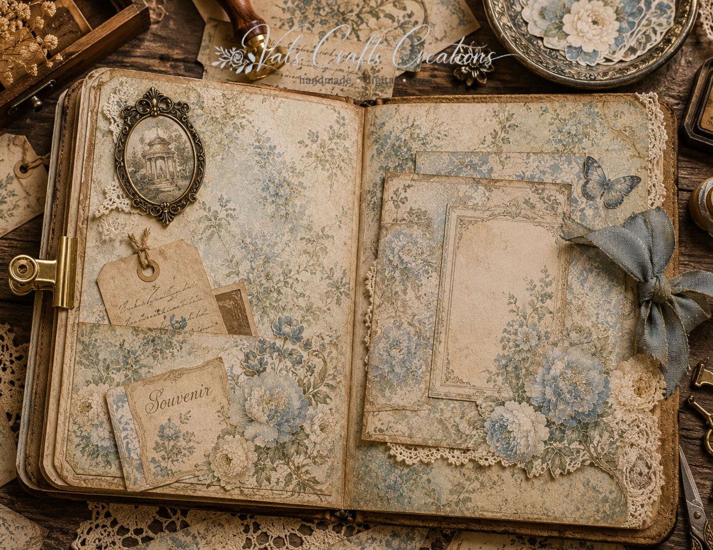 Heirloom Manor Walls – Vintage Floral Background Collection
