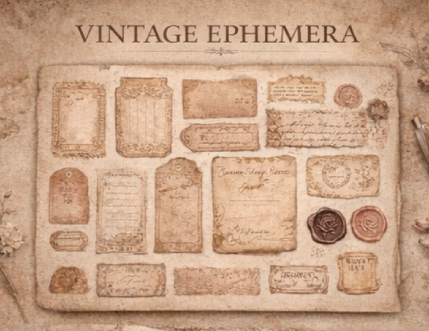 Midnight Letters Heirloom – Romantic Vintage Paper Kit from The Letters Collection