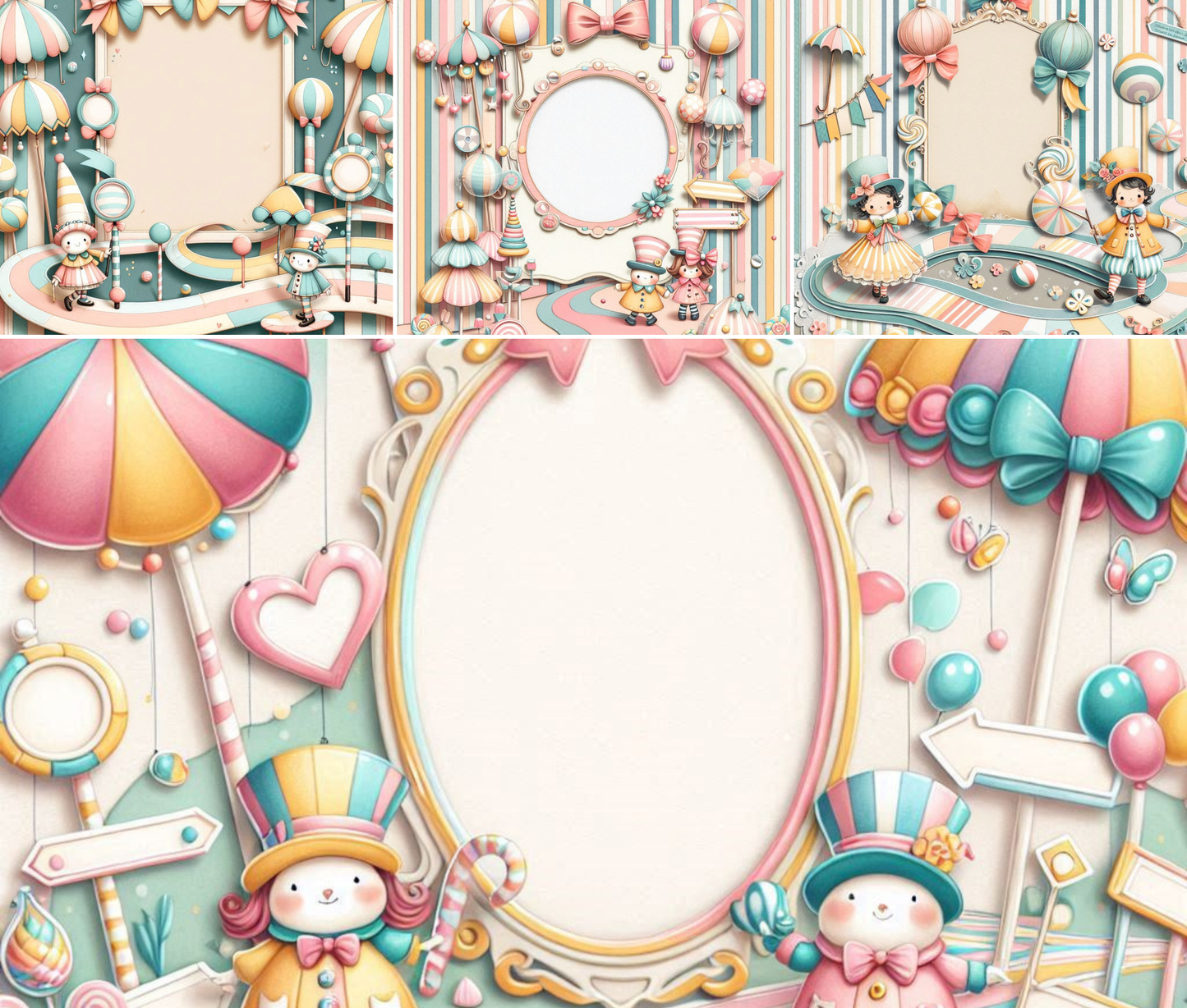 Through the Pastel Looking Glass – 32-Page Printed Wonderland Background Kit