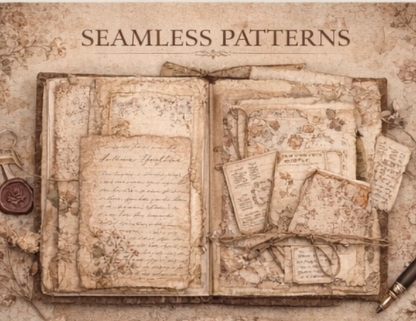 Midnight Letters Heirloom – Romantic Vintage Paper Kit from The Letters Collection