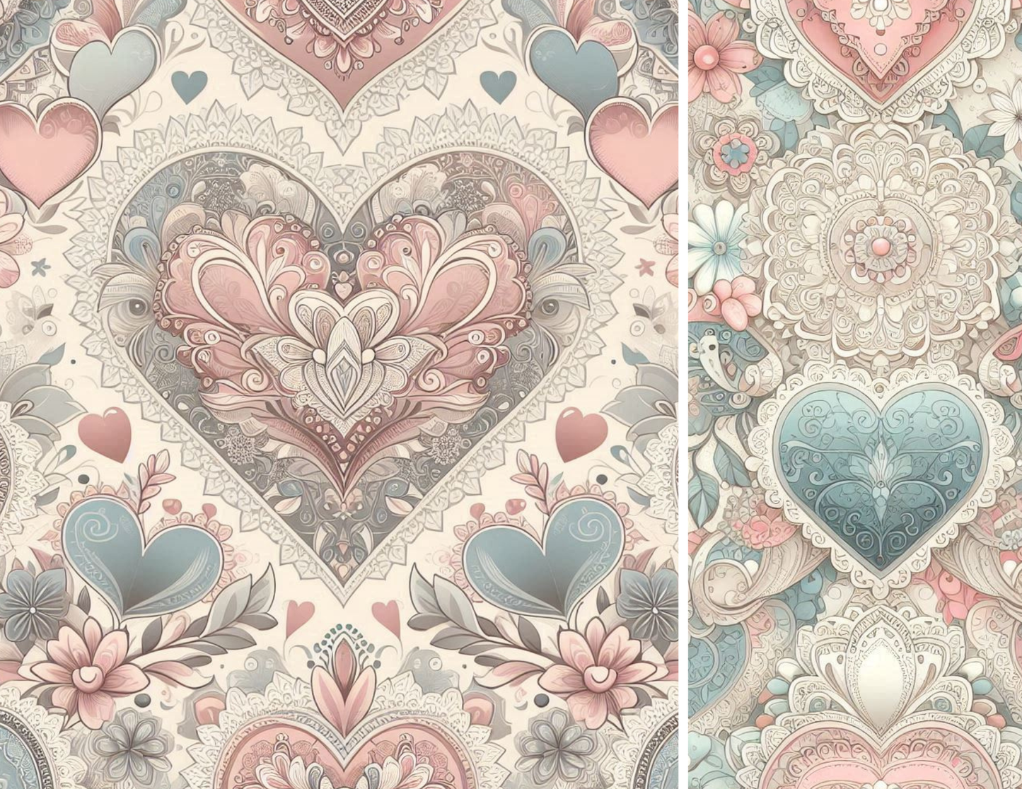 Elegant Hearts – Digital Lace Paper Kit