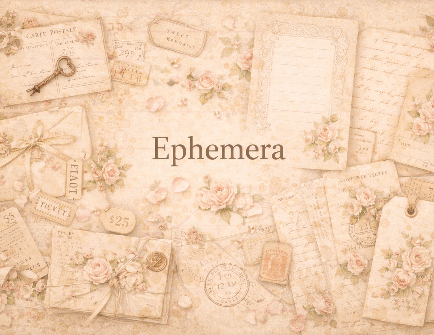 Garden Letters – A Romantic Floral Paper Kit from The Letters Collection
