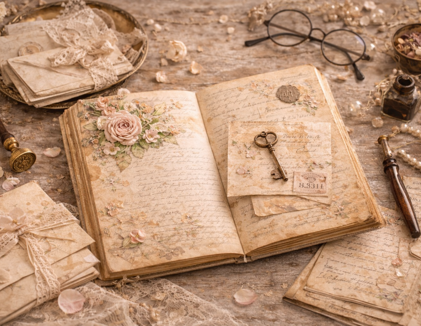 Garden Letters – A Romantic Floral Paper Kit from The Letters Collection