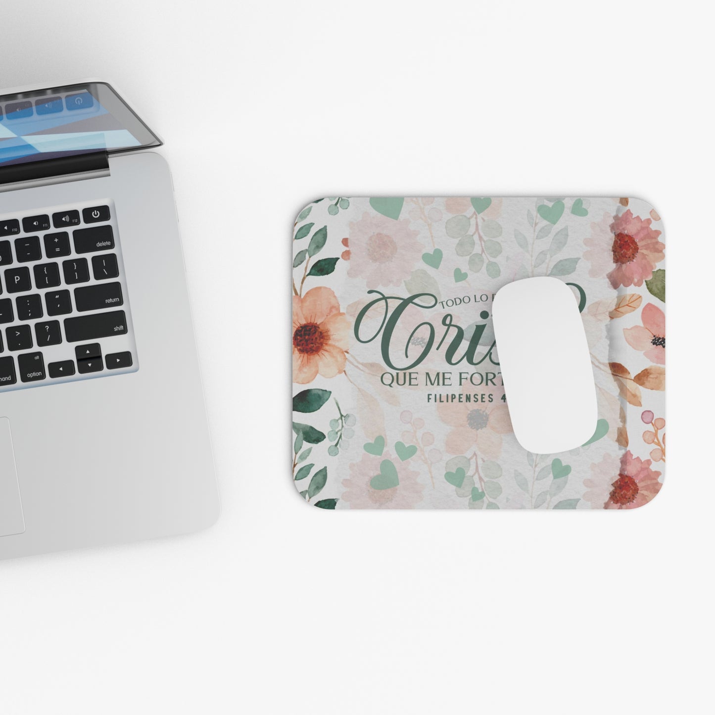Personalized Christian Desk Mousepad- Todo lo Puedo en Cristo