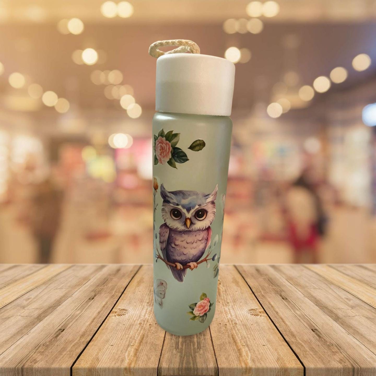 12.9 oz Skinny Frosted Glass Tumbler