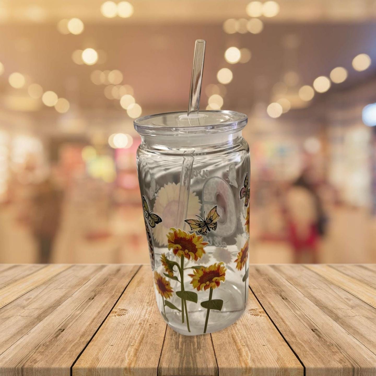 19 oz Clear Cup with Lid and Straw- With God all things are possible