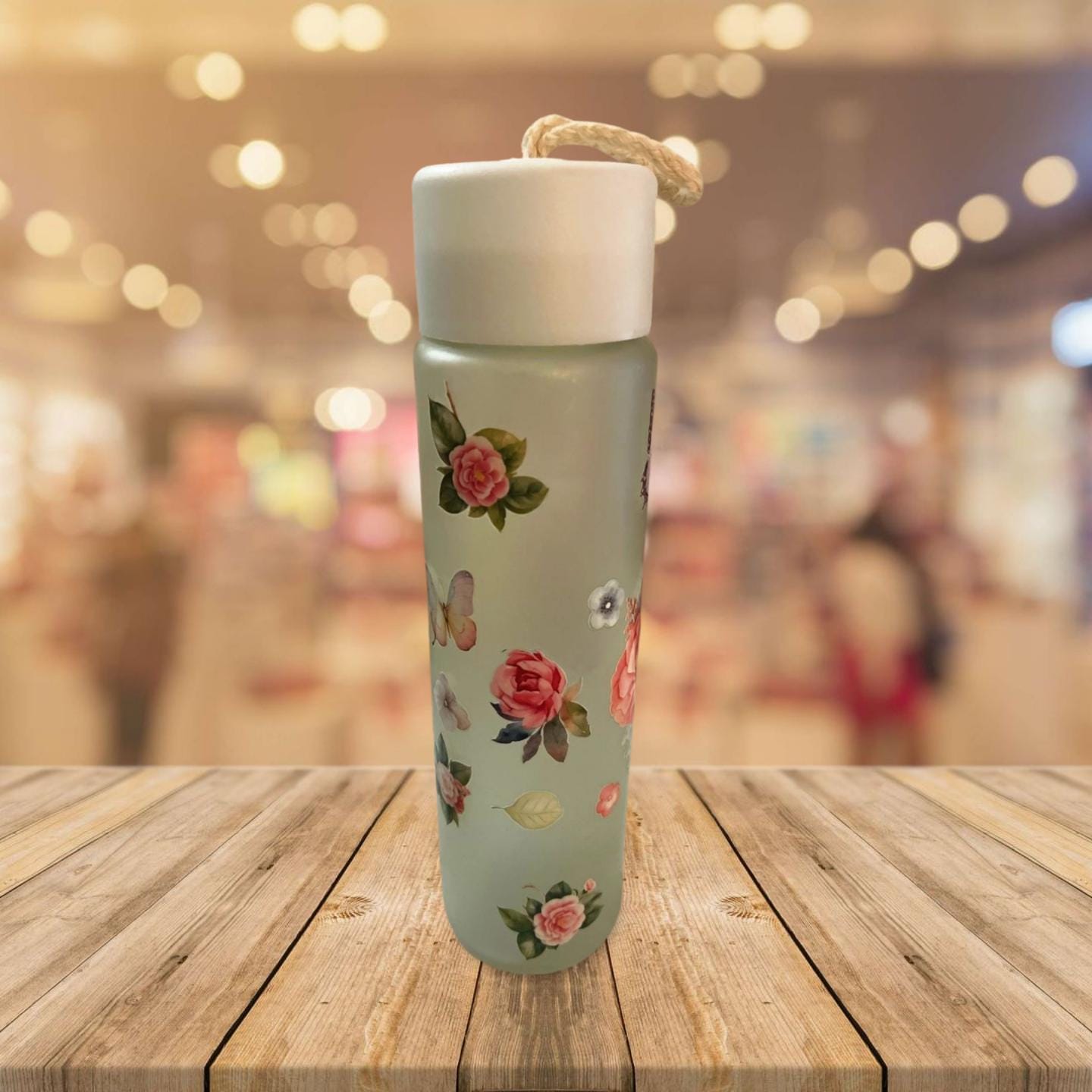 12.9 oz Skinny Frosted Glass Tumbler