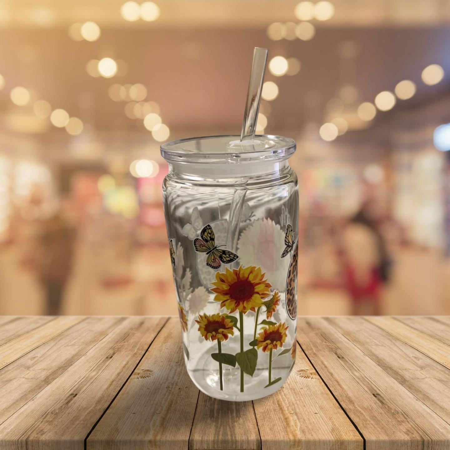 19 oz Clear Cup with Lid and Straw- With God all things are possible